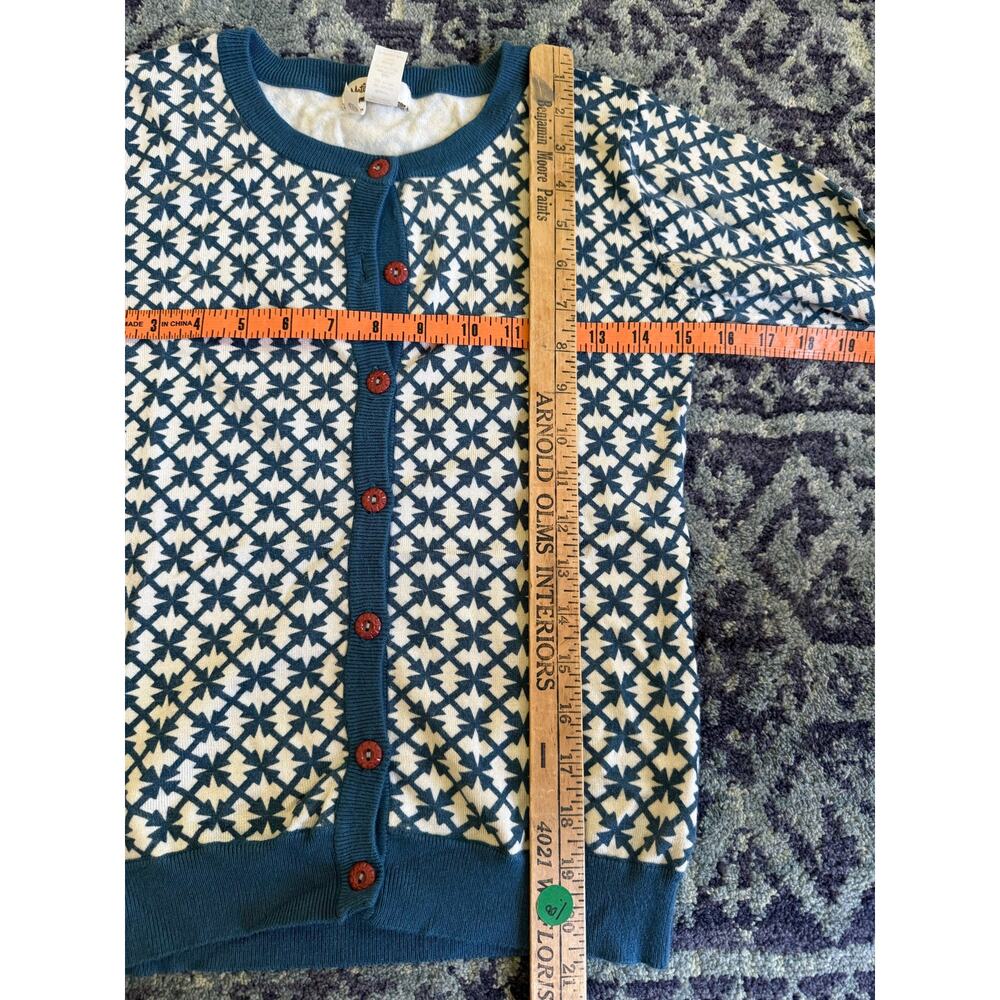 Matilda Jane | Preppy Windy City Geometric Cardigan Knit Soft Lounge- Sz 12 - Picture 7 of 8